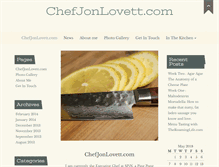 Tablet Screenshot of chefjonlovett.com